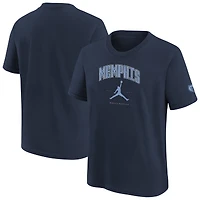 T-shirt Essential Cities bleu marine de la marque Jordan pour jeunes Memphis Grizzlies