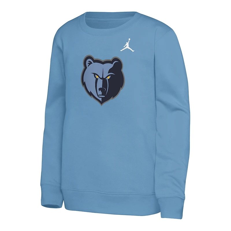 Youth Jordan Brand Light Blue Memphis Grizzlies Courtside Statement Edition Sweatshirt