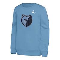 Youth Jordan Brand Light Blue Memphis Grizzlies Courtside Statement Edition Sweatshirt
