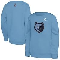 Youth Jordan Brand Light Blue Memphis Grizzlies Courtside Statement Edition Sweatshirt