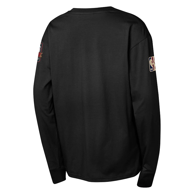 T-shirt à manches longues noir Mitchell & Ness pour jeunes Memphis Grizzlies Hardwood Classics