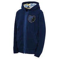 Sweat à capuche entièrement zippé en sherpa Key Line des Memphis Grizzlies pour jeunes