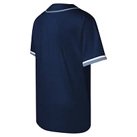 Maillot de baseball à boutons complets Memphis Grizzlies bleu marine pour jeunes