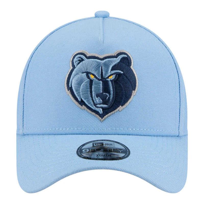 Casquette ajustable New Era Memphis Grizzlies 9FORTY bleu clair pour jeunes