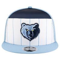 Youth New Era  White/Light Blue Memphis Grizzlies 2025 NBA Tip Off Split Panel 9FIFTY Snapback Hat