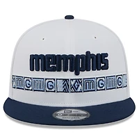 Youth New Era White/Navy Memphis Grizzlies 2025/26 City Edition 9FIFTY Snapback Hat