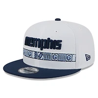 Youth New Era White/Navy Memphis Grizzlies 2025/26 City Edition 9FIFTY Snapback Hat