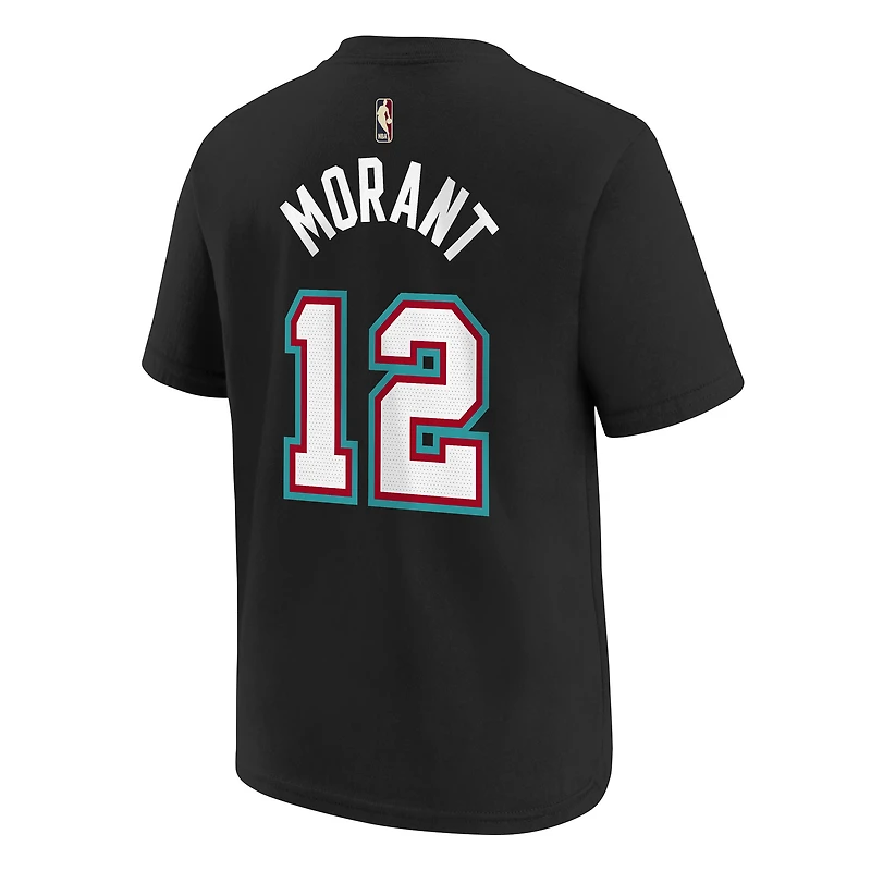 Youth Nike Ja Morant Black Memphis Grizzlies Name & Number T-Shirt - Classic Edition