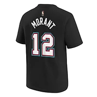 Youth Nike Ja Morant Black Memphis Grizzlies Name & Number T-Shirt - Classic Edition