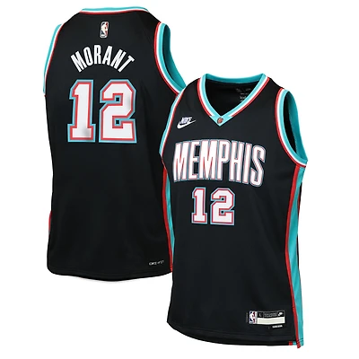 Youth Nike Ja Morant Black Memphis Grizzlies Swingman Jersey - Classic Edition