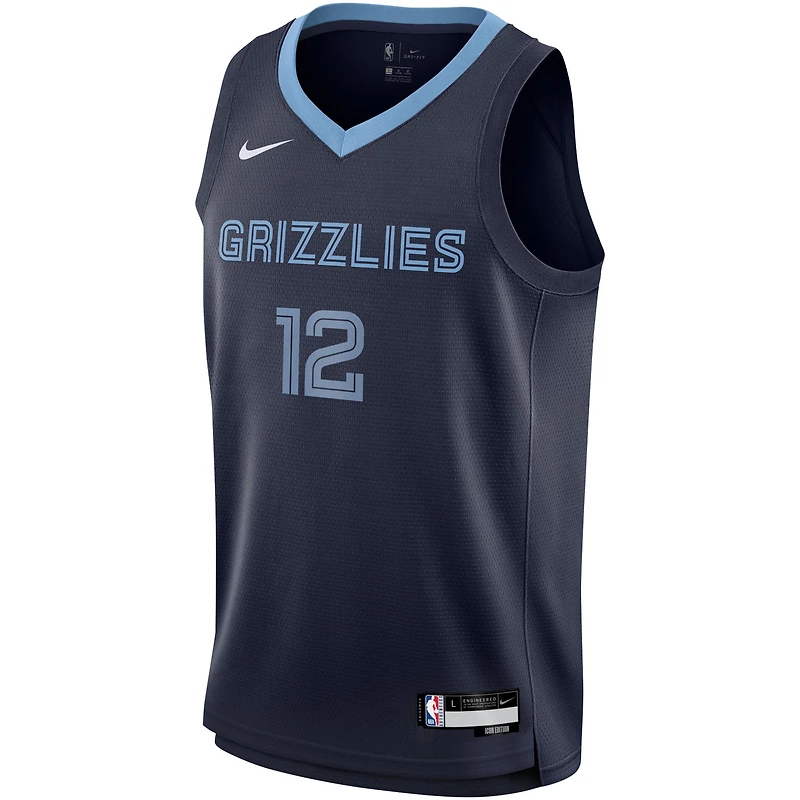Maillot Nike Swingman Ja Morant pour jeunes Memphis Grizzlies bleu marine - Édition Icon