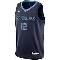 Maillot Nike Swingman Ja Morant pour jeunes Memphis Grizzlies bleu marine - Édition Icon