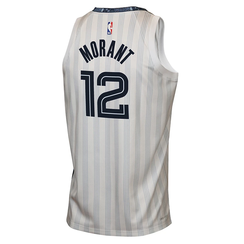 Youth Nike Ja Morant White Memphis Grizzlies 2025/26 City Edition Swingman Jersey
