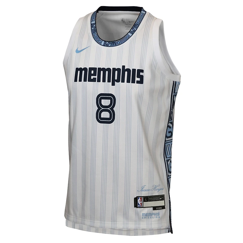 Maillot Swingman Nike Jaren Jackson Jr. blanc Memphis Grizzlies City Edition 2025/26 pour enfant