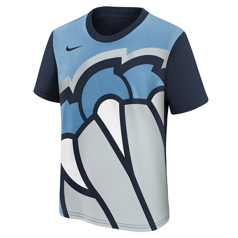 Youth Nike Light Blue/Navy Memphis Grizzlies 2025/26 City Edition Max90 T-Shirt