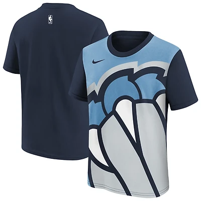 Youth Nike Light Blue/Navy Memphis Grizzlies 2025/26 City Edition Max90 T-Shirt