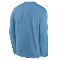 Youth Nike Light Blue Memphis Grizzlies 2025/26 City Edition Dri-Fit Long Sleeve Game Top