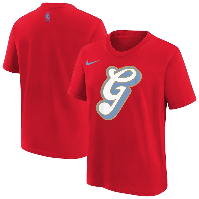 Youth Nike  Red Memphis Grizzlies 2025/26 City Edition Essential Logo T-Shirt