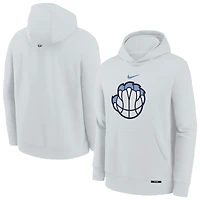 Youth Nike Silver Memphis Grizzlies 2025/26 City Edition Club Fleece Pullover Hoodie