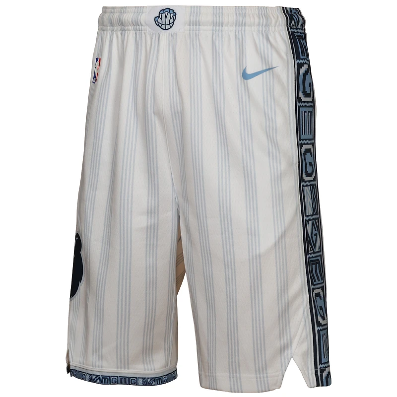 Youth Nike White Memphis Grizzlies 2025/26 City Edition Swingman Performance Shorts