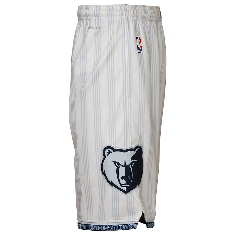 Youth Nike White Memphis Grizzlies 2025/26 City Edition Swingman Performance Shorts