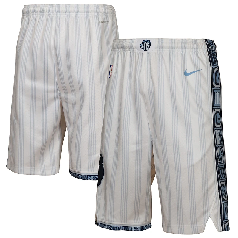 Short de performance Nike Swingman City Edition 2025/26 Grizzlies blanc pour jeunes