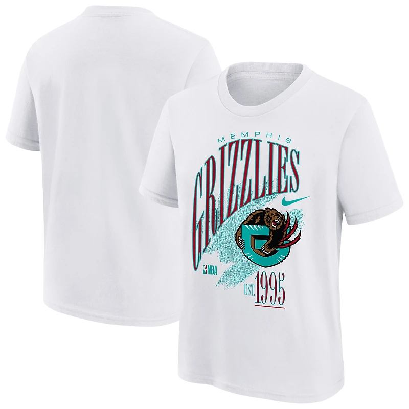 T-shirt Nike Max90 blanc Memphis Grizzlies Hardwood Classics Champs pour jeunes