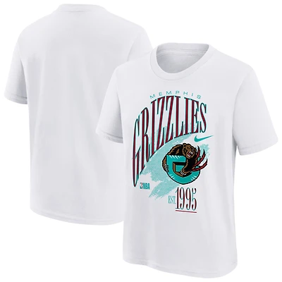 Youth Nike  White Memphis Grizzlies Hardwood Classics Champs Max90 T-Shirt