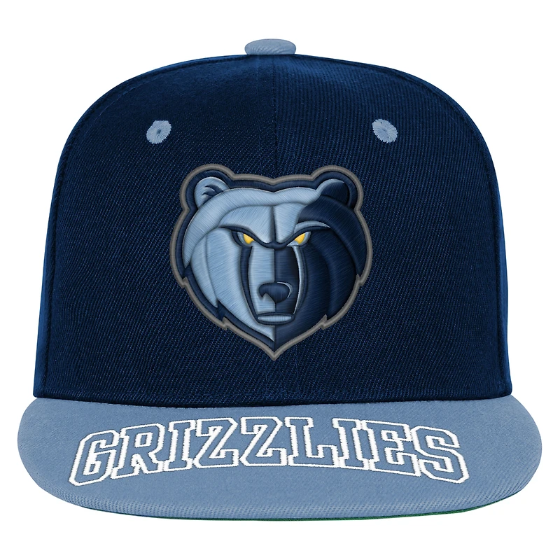 Youth Outerstuff  Navy/Light Blue Memphis Grizzlies Two-Tone Snapback Hat