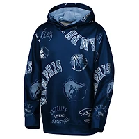 Sweat à capuche bleu marine Youth Outerstuff des Memphis Grizzlies, motif « Violation en mouvement »