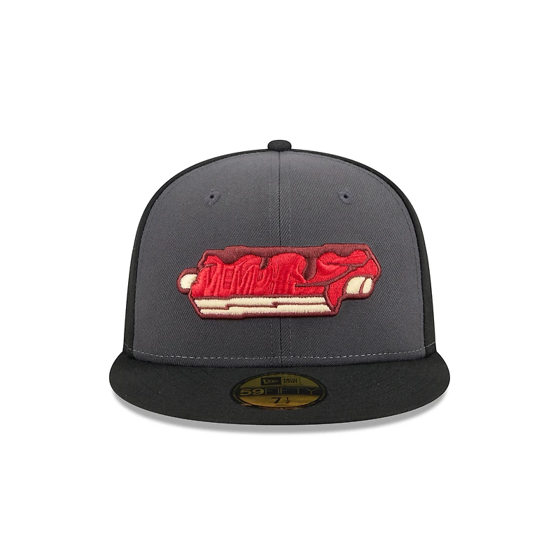 Casquette ajustée 59FIFTY grise Memphis Redbirds Theme Nights de New Era pour homme