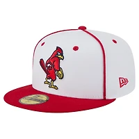 Men's New Era  White/Red Memphis Redbirds Authentic Collection 59FIFTY Fitted Hat
