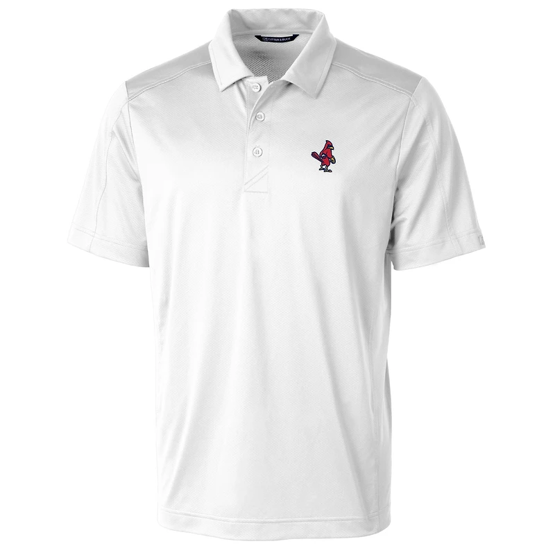 Men's Cutter & Buck White Memphis Redbirds Prospect Textured Stretch Polo