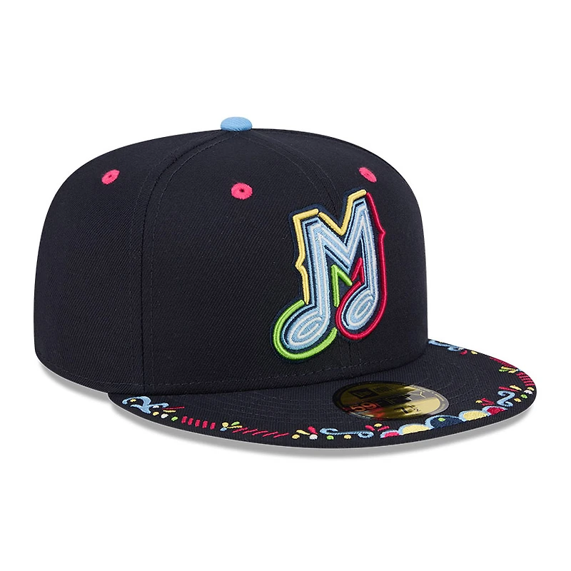 Casquette ajustée New Era 59FIFTY jaune/bleu clair Memphis Redbirds 2026 Copa De La Diversion pour homme