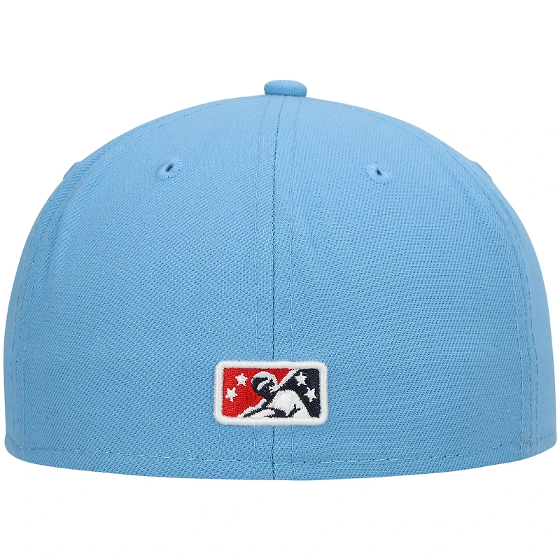 Casquette ajustée 59FIFTY Team Alternate Authentic Collection Memphis Redbirds New Era bleu clair pour homme