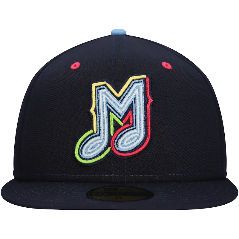 Men's New Era Navy Música De Memphis Copa La Diversion 59FIFTY Fitted Hat