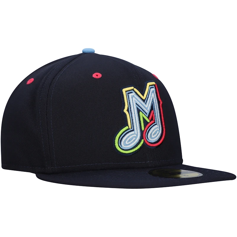 Men's New Era Navy Música De Memphis Copa La Diversion 59FIFTY Fitted Hat