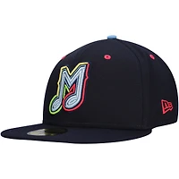Men's New Era Navy Música De Memphis Copa La Diversion 59FIFTY Fitted Hat