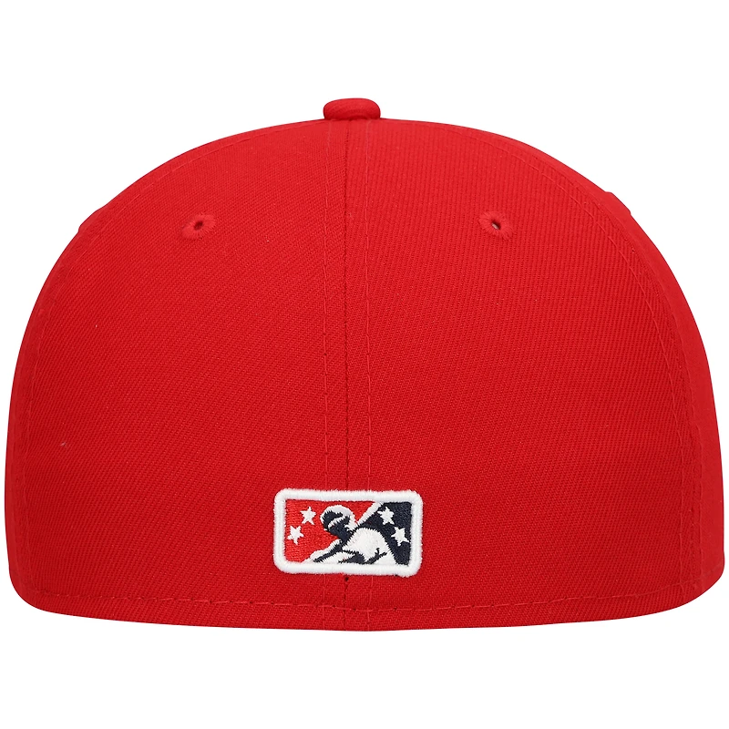 NWE MEMRED RED HOME MIB AUTHENTIC COLLECTION 59FIFTY HATMENHIC