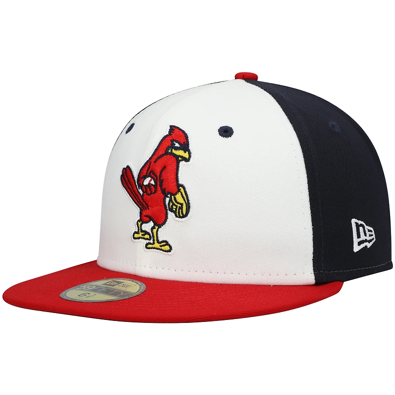 Men's New Era White Memphis Redbirds Authentic Collection Team Alternate 59FIFTY Fitted Hat
