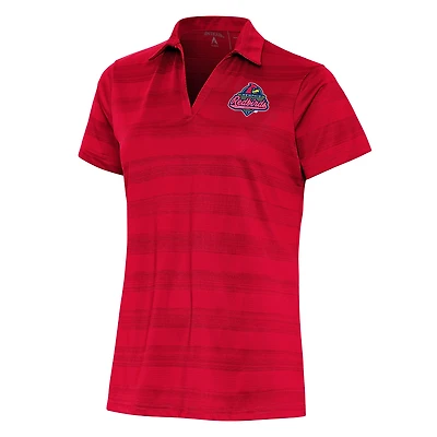 Women's Antigua Red Memphis Redbirds Compass Polo