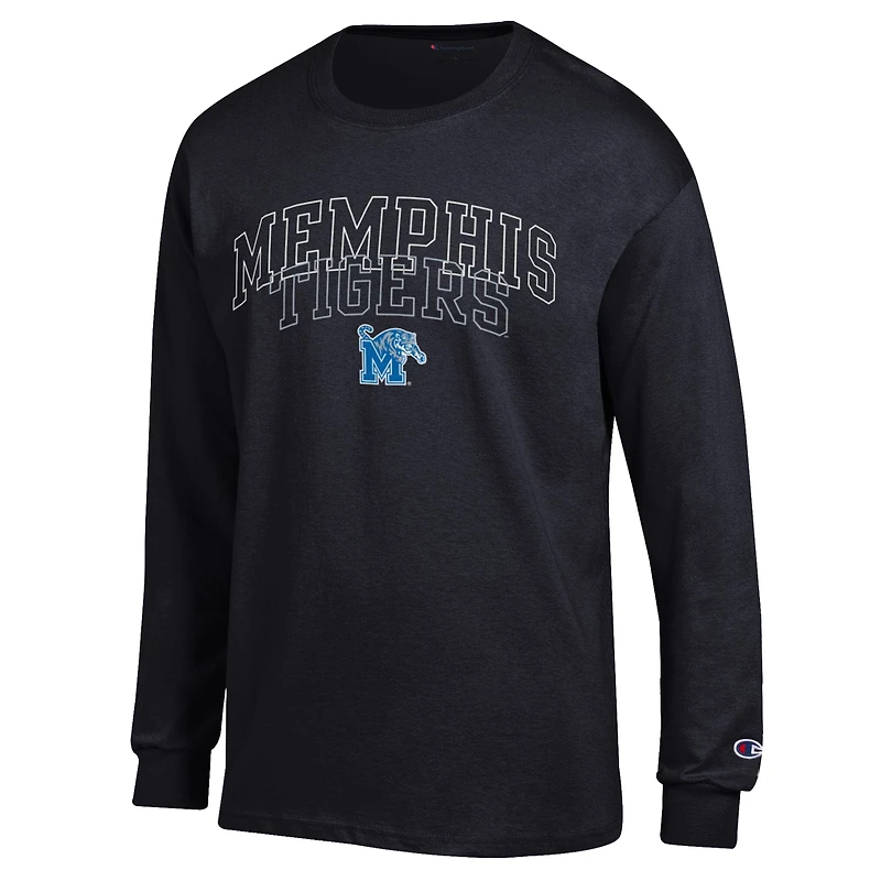 Men's Champion  Black Memphis Tigers Team Long-Sleeve T-Shirt