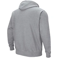 Chandail à capuchon Colosseum pour homme gris chiné Memphis Tigers Arch and Logo