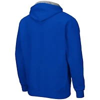Men's Colosseum Royal Memphis Tigers Arch & Logo 3.0 Full-Zip Hoodie