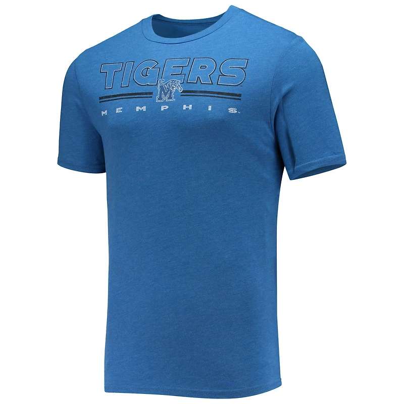 Men's Concepts Sport Heathered Charcoal/Royal Memphis Tigers Meter Top & Pants Sleep Set
