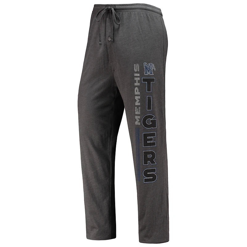 Men's Concepts Sport Heathered Charcoal/Royal Memphis Tigers Meter Top & Pants Sleep Set