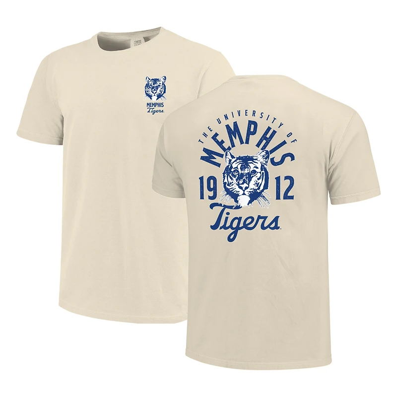 T-shirt crème pour homme avec logo mascotte des Memphis Tigers
