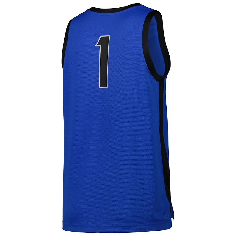 Men's Nike #1 Blue Memphis Tigers Replica Basketball Jersey