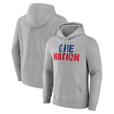 Men's Fanatics  Gray St. Louis Blues Cardinals One Nation Pullover Hoodie
