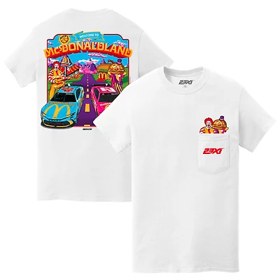 Men's 23XI Racing  White McDonaldland Pocket T-Shirt